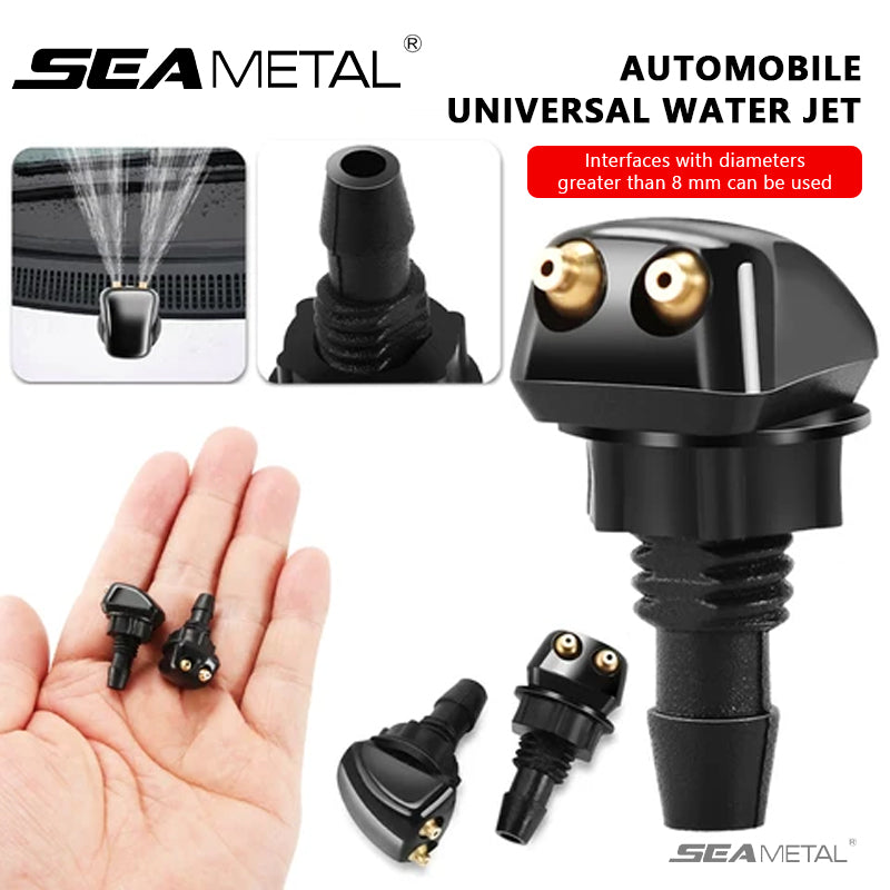 SEAMETAL Car Windshield Wiper Washer Spray Nozzle Dual Hole Hose Wiper Water Jet