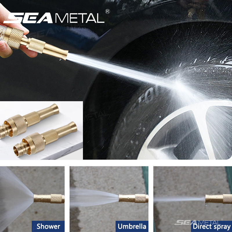 SEAMETAL High Pressure Brass Hose Nozzle Adjustable Car Wash Switch Nozzle