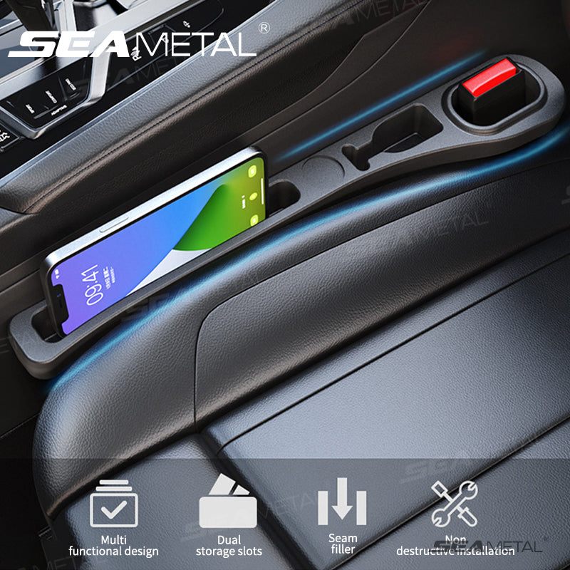 SEAMETAL Universal Car Seat Gap Storage Box Interior Auto Seats Side Filler Bar