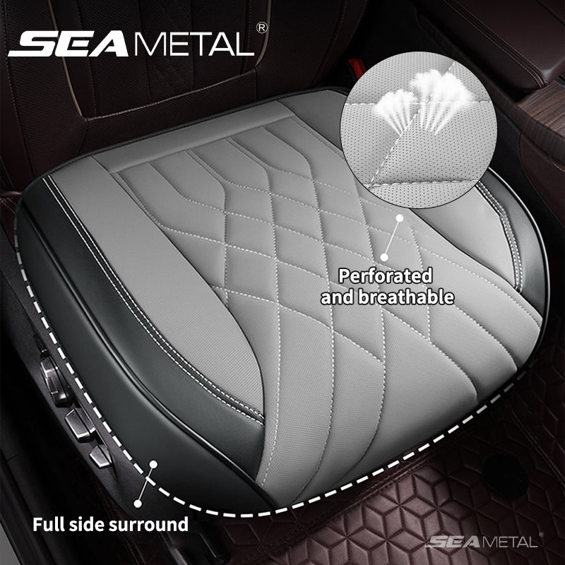 SEAMETAL Universal Car Seat Cover Breathable PU Pad Mat for Auto Chair Cushion