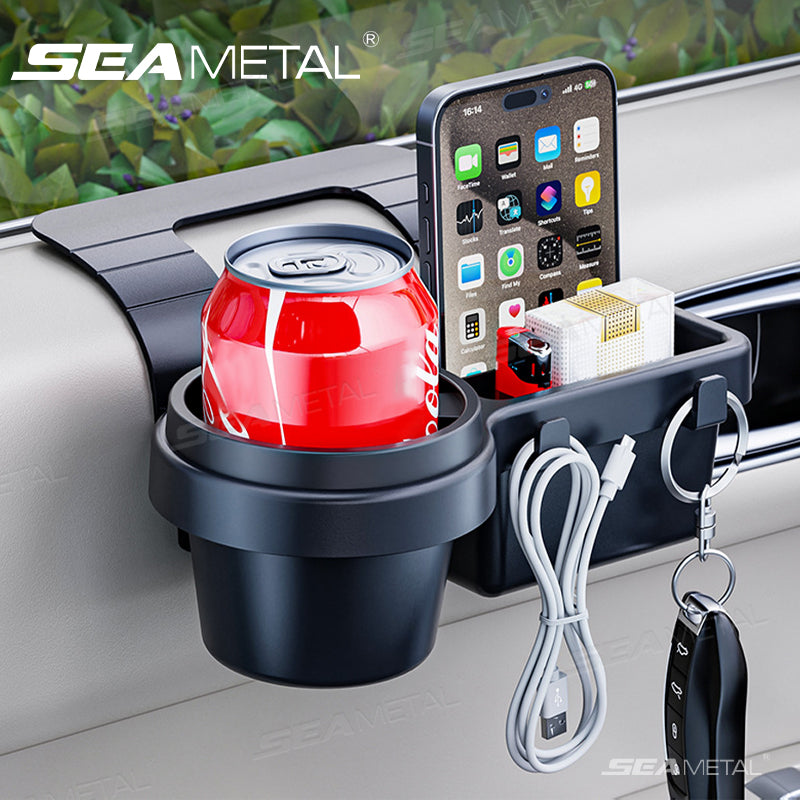 Multifunctional Car Organizer Box Side Door Window Storage Pocket Hanging Storage Rack With Cup Holder Auto Interior Accessories