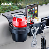 Multifunctional Car Organizer Box Side Door Window Storage Pocket Hanging Storage Rack With Cup Holder Auto Interior Accessories
