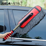 SEAMETAL Microfiber Car Wash Mop Retractable Handle Dust Remover Wax Brush