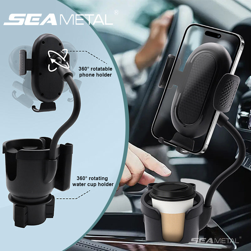 SEAMETAL Car Water Cup Holder Multifunction 3 In 1 Phone Mount  Stand