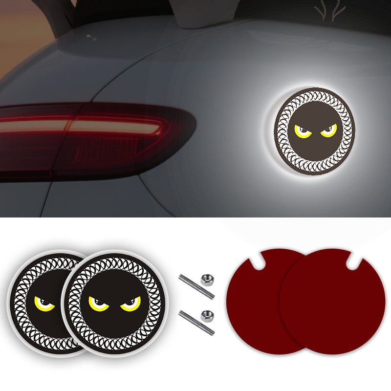 SEAMETAL Motorcycle Reflect Turn Signal Sticker Light Daytime Circular LED Taillights Refit Night Driving Safety Warning Lights