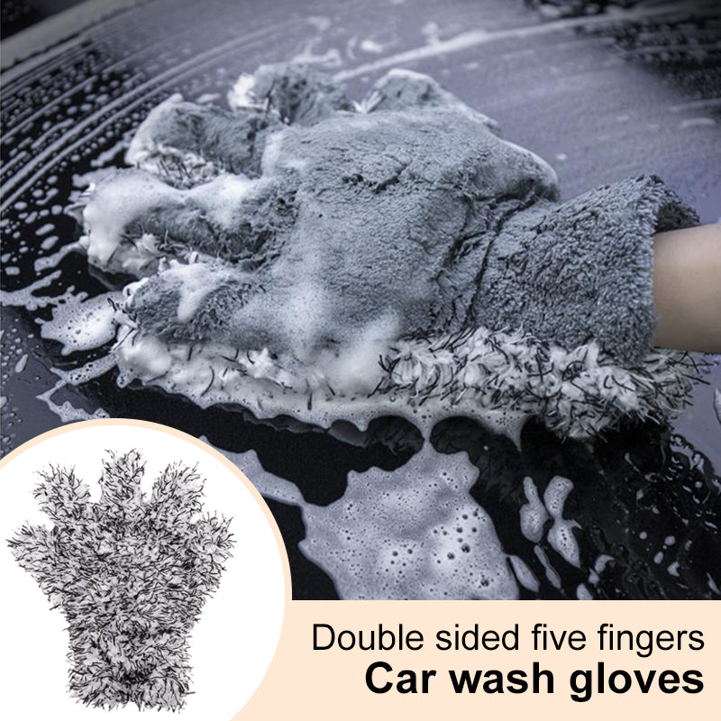 SEAMETAL Microfiber Car Wash Gloves Plush Ultra-soft Car Washing Mitt