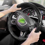 SEAMETAL Carbon Fiber Car Steering Wheel Cover Anti Slip Steering Wheel Protector Cover Durable Wear-resistant