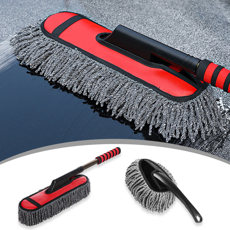SEAMETAL Microfiber Car Wash Mop Retractable Handle Dust Remover Wax Brush
