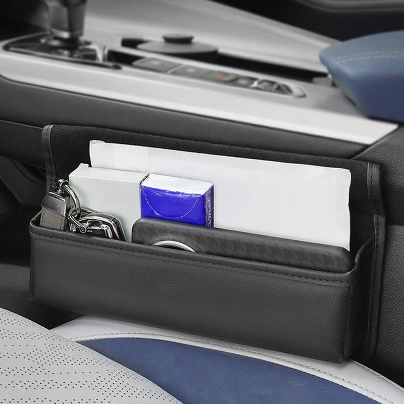 SEAMETAL Car Seat Storage Bag Leather Seat Gap Storage Pocket Slit Side Filler Box Car Interior Crevice Organizer Box