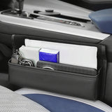 SEAMETAL Car Seat Storage Bag Leather Seat Gap Storage Pocket Slit Side Filler Box Car Interior Crevice Organizer Box