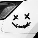 Waterproof Reflective Stickers For Motorcycle Helmet, Demon Smiling Face Decal, Auto Body Decoration, Car Sticker, Laser