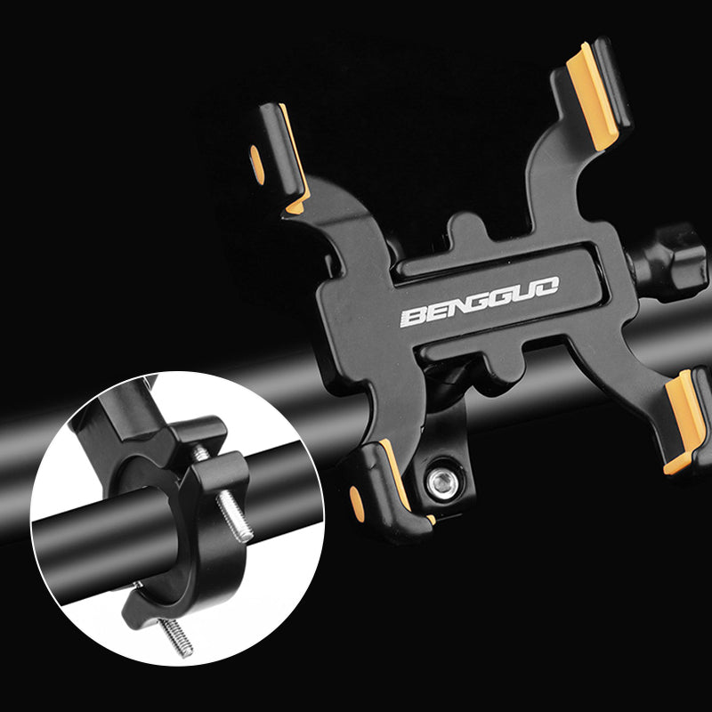 SEAMETAL Motorcycle Bicycle Phone Holder Aluminum Alloy Shock Absorption Phone Stand Waterproof Stable