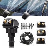 SEAMETAL Car Windshield Wiper Washer Spray Nozzle Dual Hole Hose Wiper Water Jet