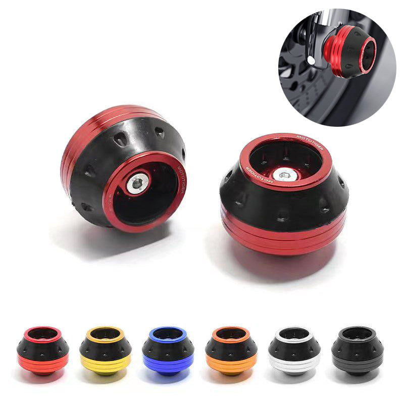 SEAMETAL Universal Motorcycle Anti-drop Fork Slider Cup Aluminum Alloy Frame Wheel Slider Protector Scooter Modification Front Fork Cup