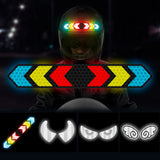 SEAMETAL Reflective Stickers Motorcycle Helmet Decal Arrows Eyes Wings Devil Horns Waterproof Night Warning Sign Exterior Parts