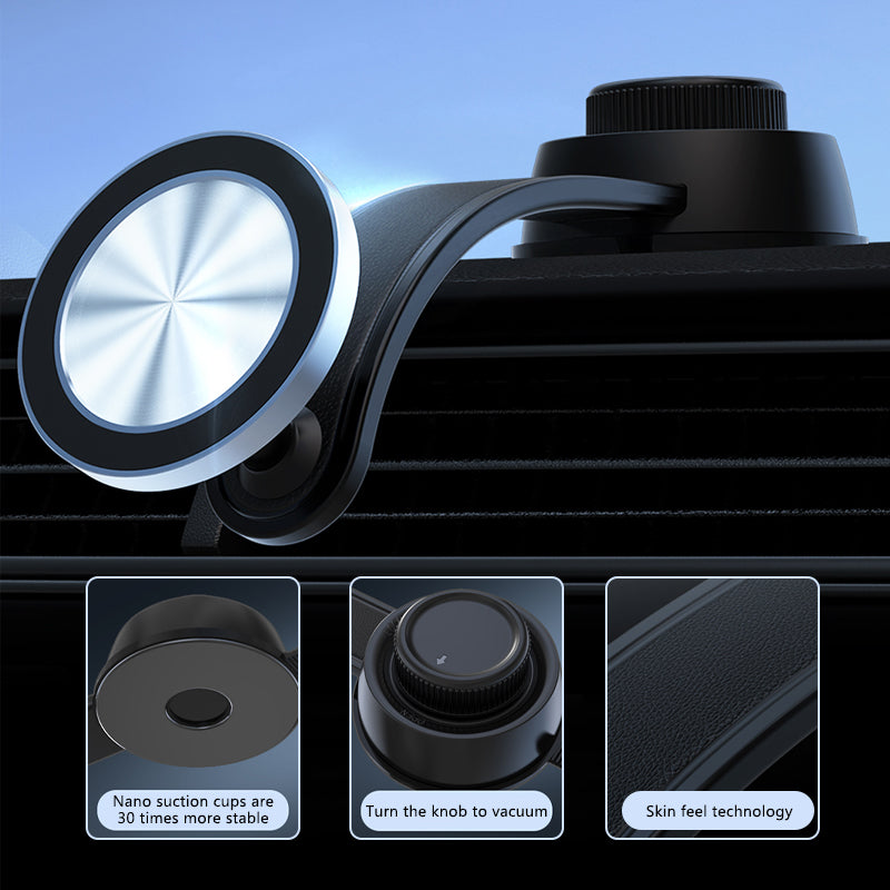 SEAMETAL Car Phone Holder Magnetic Sucker Aluminum Alloy Dashboard Air Outlet