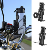 SEAMETAL Universal Bike Motorcycle Water Bottle Holder Adjustable Handlebar Cup Cage For MTB Road Cycling ADV Motorcycle Durable
