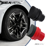 SEAMETAL Car Tire Polishing Brush Handheld Curved Car Cleaning Waxing Sponge Brush