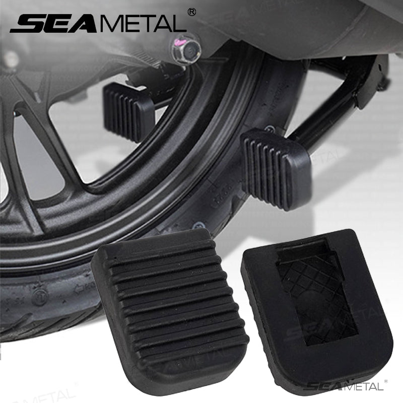 SEAMETAL Motorcycle Footrest Soft Rubber Pad Universal Scooter Footrest Base Support Plate