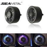 SEAMETAL Car Aromatherapy Fan Car Air Outlet Fragrance Freshener 360° Adjustable USB Cooling Fan