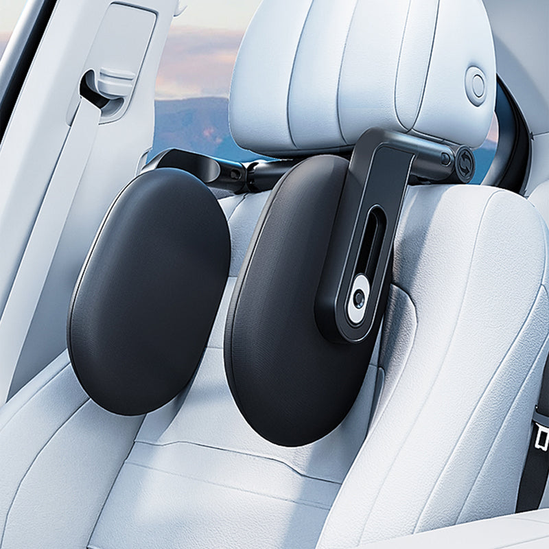 SEAMETAL Car Headrest Memory Foam Side Sleeping Pillow Adjustable Multifunctional Neck Pillow With Dual Hook Headrest