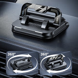 SEAMETAL Dashboard Car Phone Holder 360 Rotation Navigation Bracket Non-slip Silicone Mount Parking Phone Number Plate