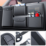 SEAMETAL Universal Car Trunk Organizer Large Capacity Leather Rear Seat Storage Cargo Rack Removable Seat Back Hanging Organizer