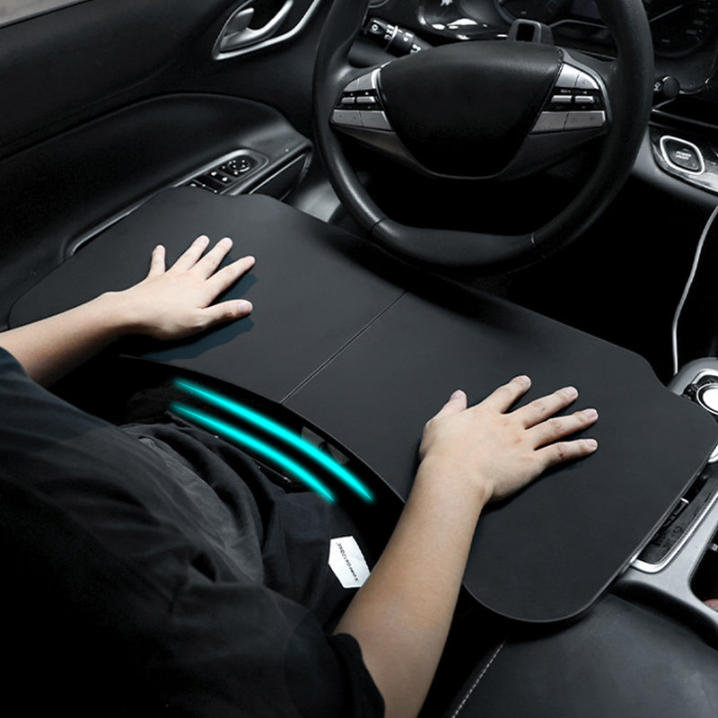 SEAMETAL Auto Eating Drinks Tray Holder Foldable Car Steering Wheel Laptop Tray Table High Stability Strong Universal