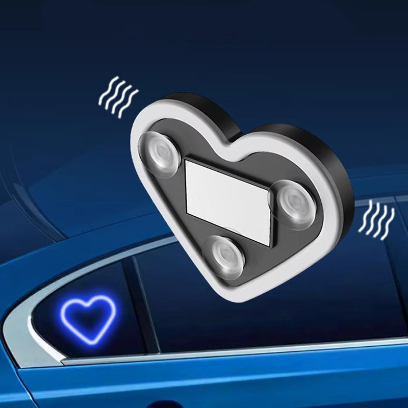 SEAMETAL LED Car Window Ambient Lamp Solar Energy Wiring Free Glowing Heart Atmosphere Neon Light