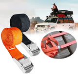SEAMETAL 3/4/6m Car Cargo Lashing Straps with Buckle Tie-Down Belt Tow Rope Strong Ratchet Fixing Belt for Motorcycle Bicycle