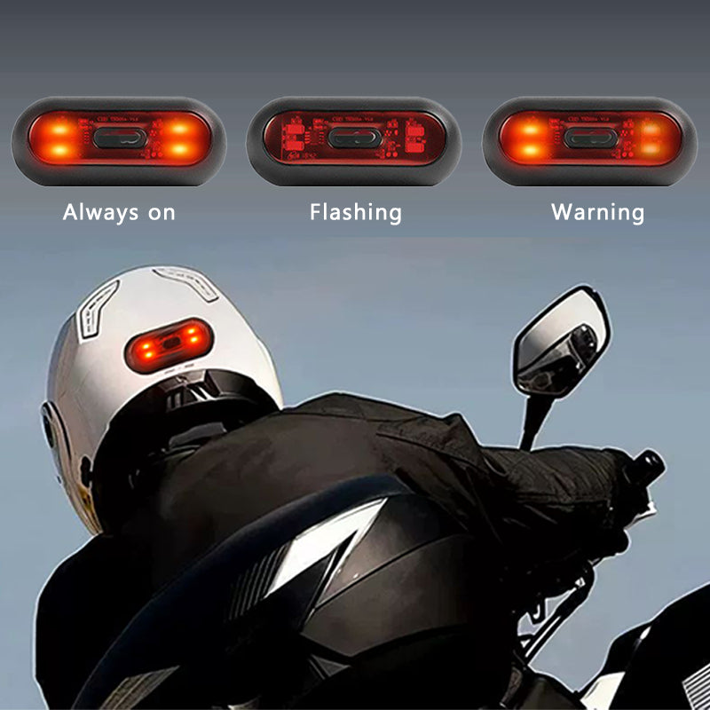 SEAMETAL Motorcycle Helmet Brake Light USB Rechargeable LED Helmet Tail Lights