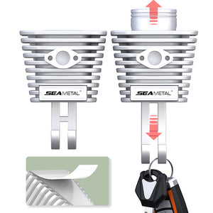 SEAMETAL Wall-mounted Key Hanger Hook Moto Cylinder Style Strong Adhesive Hook Holder Home Storage Organizer