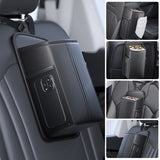 SEAMETAL Car Seat Side Storage Bag PU Leather Hanging Auto Seat Organizer Tissue Bag Water Cup Holder