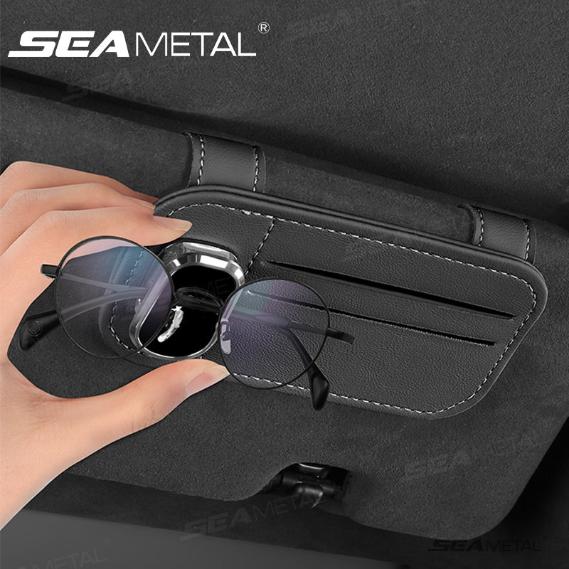 SEAMETAL Car Sunglasses Clip Card Holder Anti-scratch Car Eyeglasses Holder
