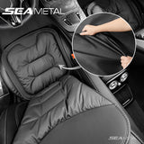 SEAMETAL Universal Car Seat Cover Nappa Leather Car Seat Cushion Protector Mat