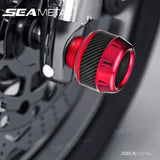 SEAMETAL Aluminum Alloy Motorcycle Crash Protector Scooter Wheel Front Fork Frame Falling Protection Pads Sliders