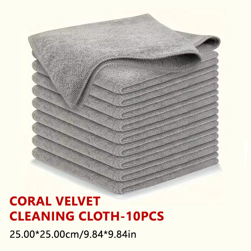 SEAMETAL Thickened Bamboo Charcoal Cleaning Towel Lint Free Super Absorbent Microfiber Cleaning Cloths for Car Window Household