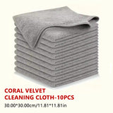 SEAMETAL Thickened Bamboo Charcoal Cleaning Towel Lint Free Super Absorbent Microfiber Cleaning Cloths for Car Window Household