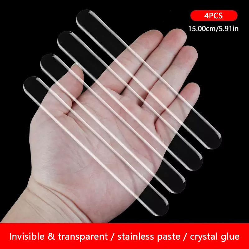 SEAMETAL 4Pcs Extended Car Door Bumper Strip Transparent Car Body Protector Sticker