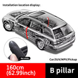 SEAMETAL 1.6m/2m Car Door Edge Seal Strip Rubber B-Pillar Weatherstrip