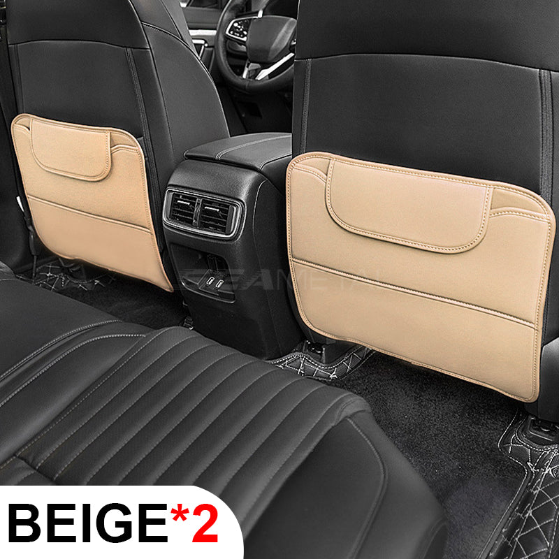 Car Anti-kick Pad Pu Leather Auto Seat Back Protector Pads Anti Scratch Back Seat Organizer