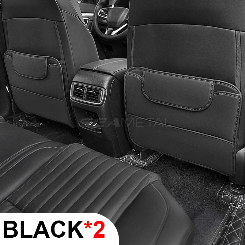 Car Anti-kick Pad Pu Leather Auto Seat Back Protector Pads Anti Scratch Back Seat Organizer