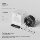 SEAMETAL Car Aromatherapy Fan Car Air Outlet Fragrance Freshener 360° Adjustable USB Cooling Fan