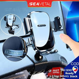 SEAMETAL Car Phone Holder Dashboard 360º Rotation Cellphone Clip Mount CP Stand with Number Plate