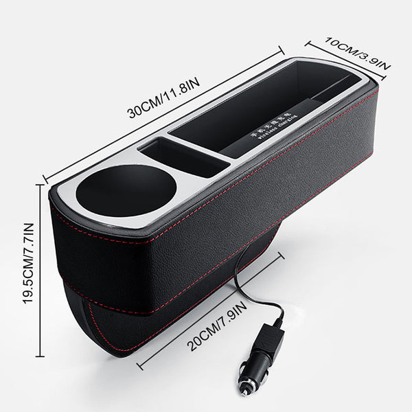 New Car Organizer With Charger Cable Car Seat Gap Storage Box Cable for  IOS/Android/Type C Dual Seat USB Port Auto Stowing - AliExpress