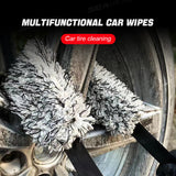 SEAMETAL Car Wheel Wash Towel Brush Microfiber Car Cleaning Towel Coral Plush