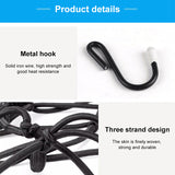 SEAMETAL Motorcycle Luggage Net Elastic Mesh with 6 Adjustable Hooks