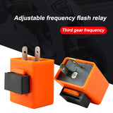 SEAMETAL 2 Pin Signal Relay Motorcycle Adjustable LED Flasher Relay12V