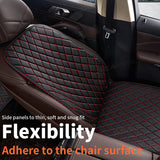 SEAMETAL Leather Car Seat Covers Anti-Slip Breathable Front/Rear Seat Protector Cushion