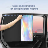 SEAMETAL Car Sunshade Titanium Silver Car Side Window Magnetic Suction Curtain